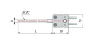 Конструктивное исполнение термопар с кабельным выводом модель 364, 374, 384
