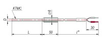 Конструктивное исполнение термопар с кабельным выводом модель 444, 454, 334, 344
