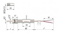 Конструктивное исполнение термопар с кабельным выводом модель 244