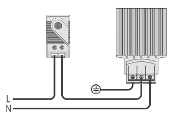 Схема підмикання щитового нагрівача МТК-ЕНХХХ
