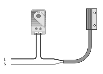 Схема підмикання щитового нагрівача МТК-SH10
