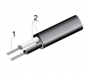 Кабель термопарный тип J (ЖК), железо-константан