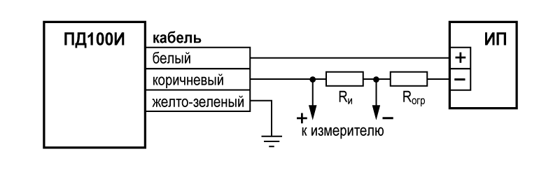 Схема подключения ПД100И-1х7