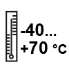 Діапазон робочих температур довкілля -40°С..+70°С