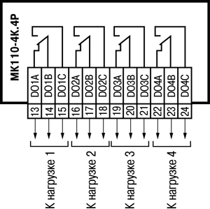 Схема підмикання до ВЕ типу «Електромагнітне реле»