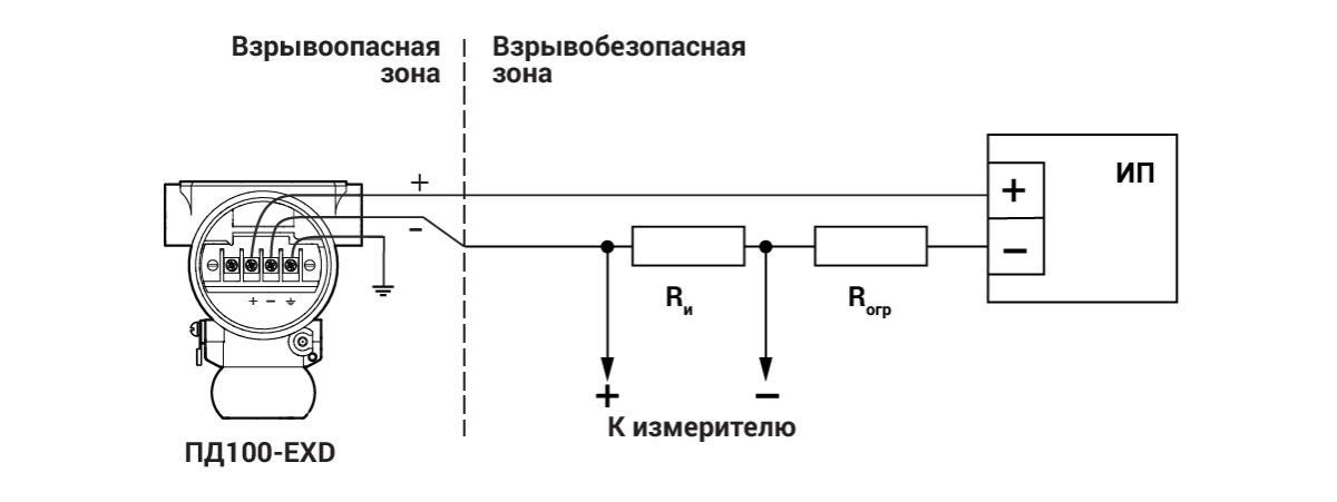 Схема подключения ПД100-EXD